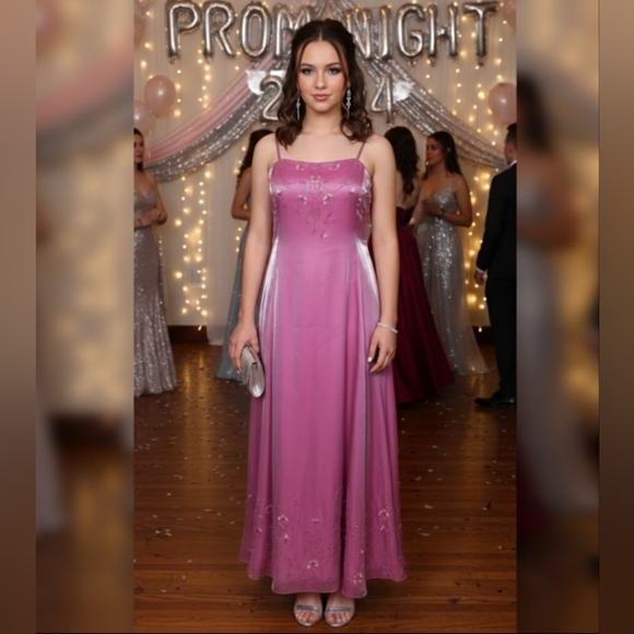 🌸 Nadine Pink Embroidered Dress – Junior Size 22 | Excellent Condition - Picture 16 of 16